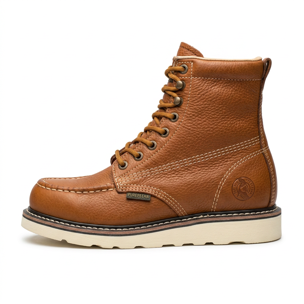 Bota Trabajo Moc Toe Fondo Blanco