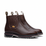 Botin Chelsea Cafe Profesional Fondo Blanco