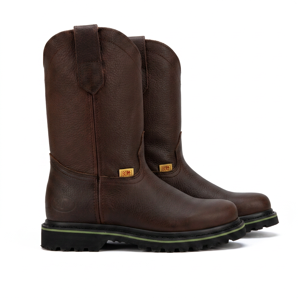 Par Botas Vaqueras Trabajo Cafe Logo 1800 KII